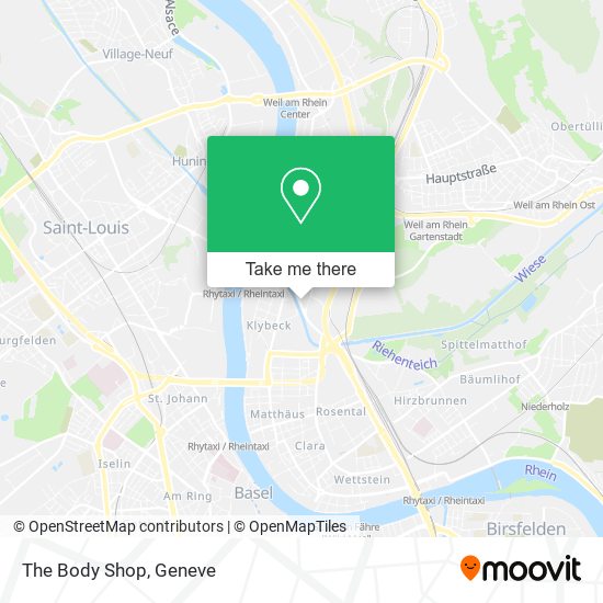 The Body Shop map