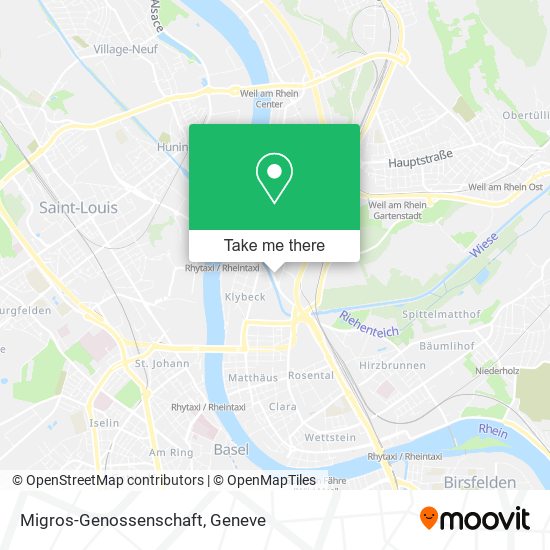 Migros-Genossenschaft map