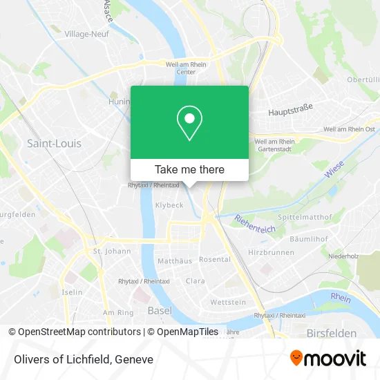 Olivers of Lichfield map