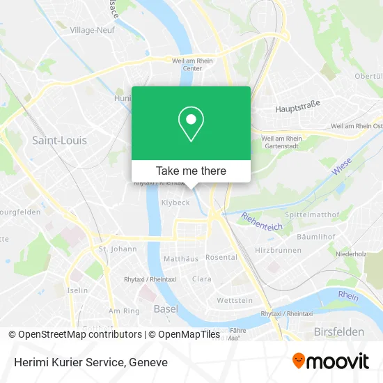 Herimi Kurier Service map