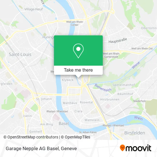 Garage Nepple AG Basel map