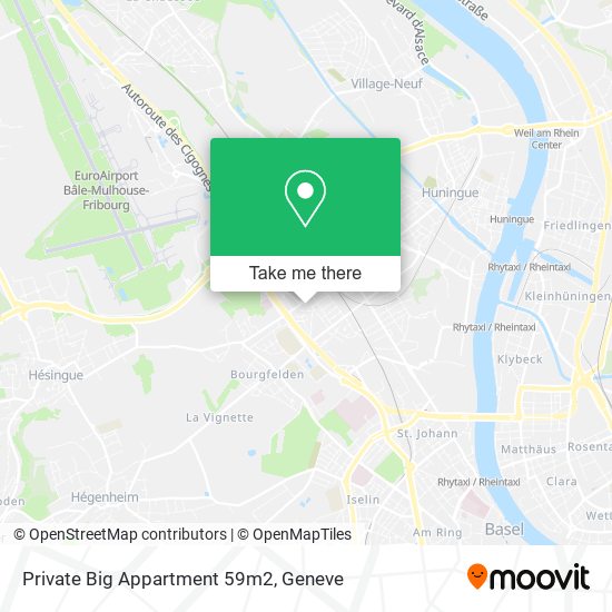 Private Big Appartment 59m2 map