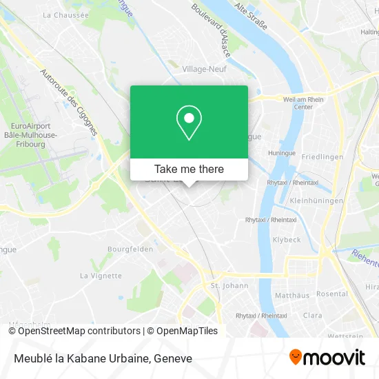 Meublé la Kabane Urbaine map