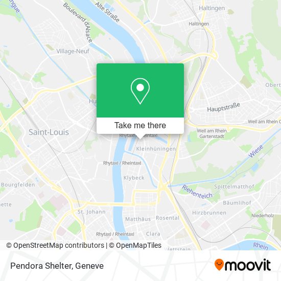 Pendora Shelter map