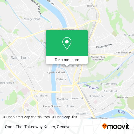 Onoa Thai Takeaway Kaiser map