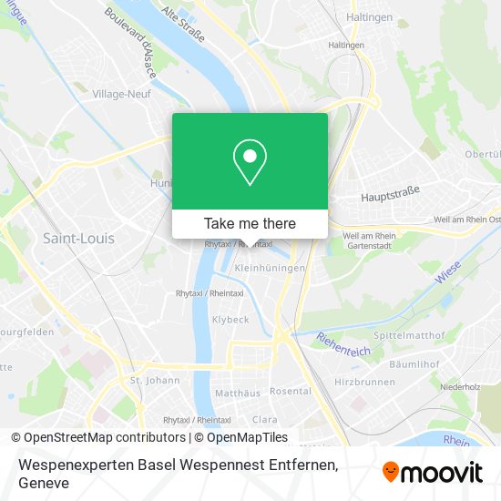 Wespenexperten Basel Wespennest Entfernen map