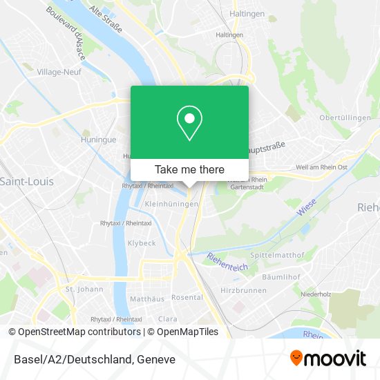 Basel/A2/Deutschland map