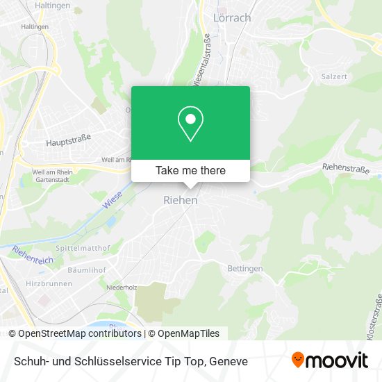 Schuh- und Schlüsselservice Tip Top map