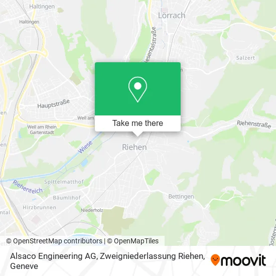 Alsaco Engineering AG, Zweigniederlassung Riehen map