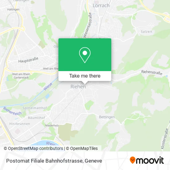 Postomat Filiale Bahnhofstrasse map