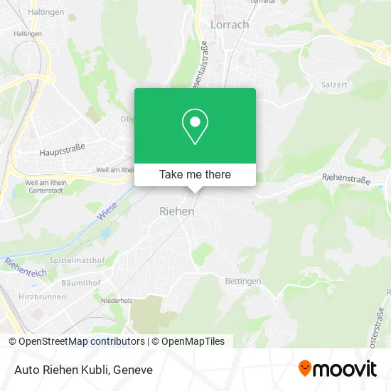 Auto Riehen Kubli map