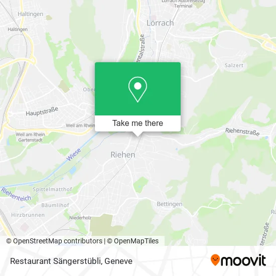 Restaurant Sängerstübli map