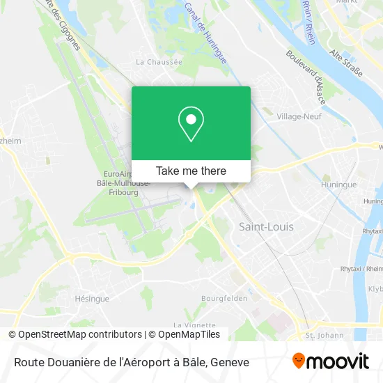 Route Douanière de l'Aéroport à Bâle map
