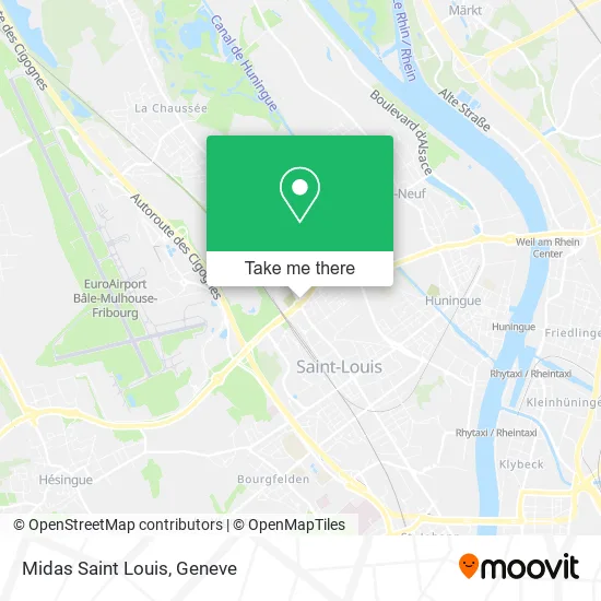 Midas Saint Louis map