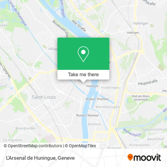 L'Arsenal de Huningue map