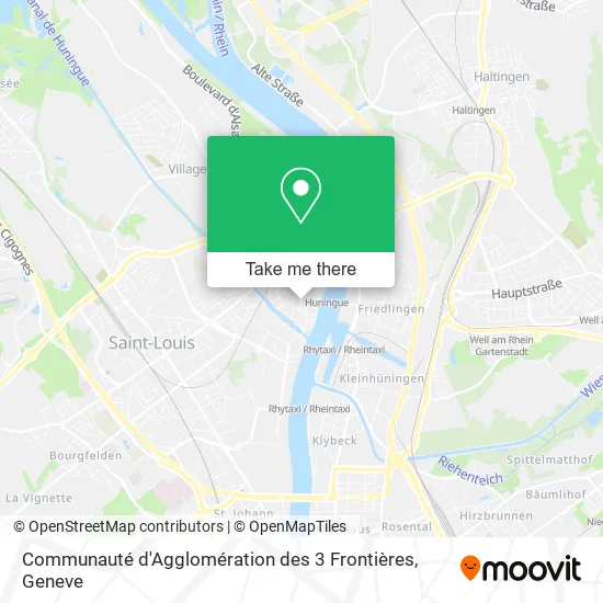 Communauté d'Agglomération des 3 Frontières map