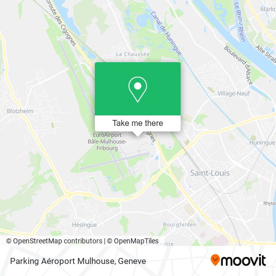 Parking Aéroport Mulhouse map