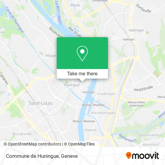 Commune de Huningue map