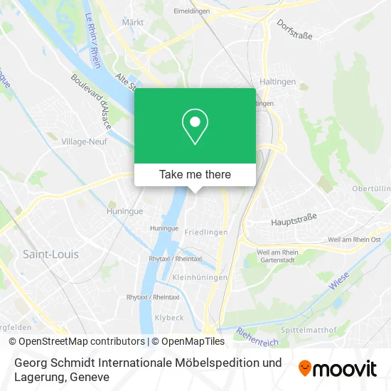 Georg Schmidt Internationale Möbelspedition und Lagerung map