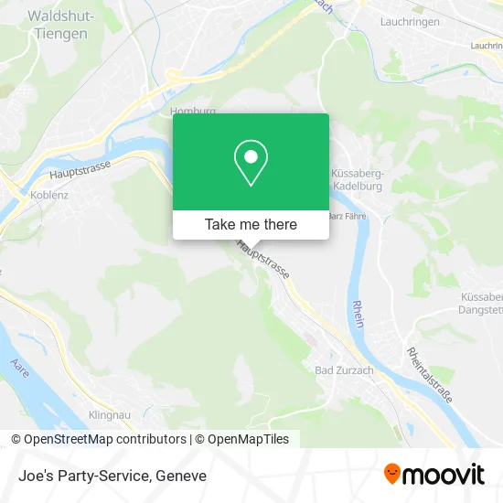 Joe's Party-Service map