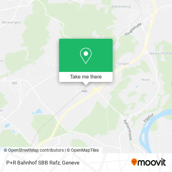 P+R Bahnhof SBB Rafz map