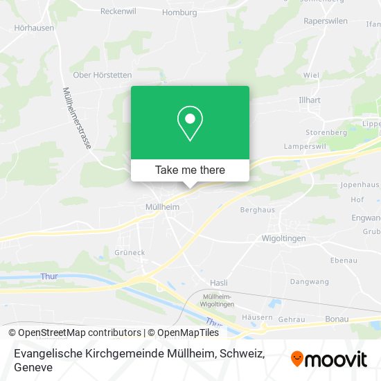 Evangelische Kirchgemeinde Müllheim, Schweiz map