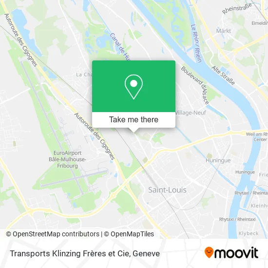Transports Klinzing Frères et Cie map