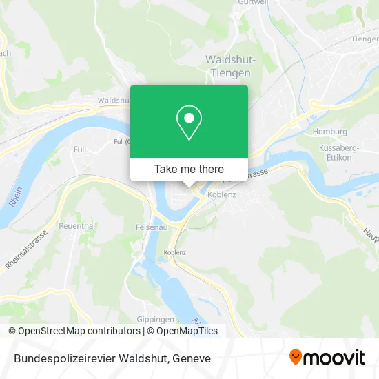 Bundespolizeirevier Waldshut map