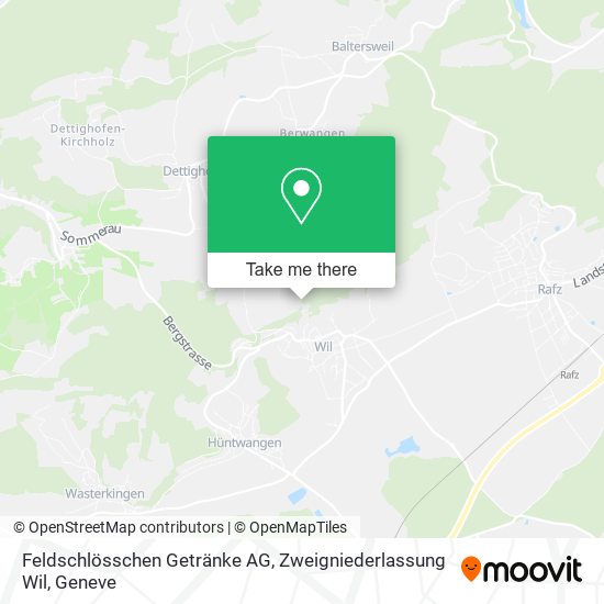 Feldschlösschen Getränke AG, Zweigniederlassung Wil map
