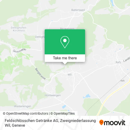 Feldschlösschen Getränke AG, Zweigniederlassung Wil map
