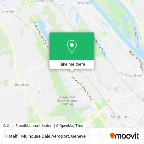 Hotelf1 Mulhouse Bâle Aéroport map