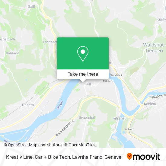 Kreativ Line, Car + Bike Tech, Lavriha Franc map