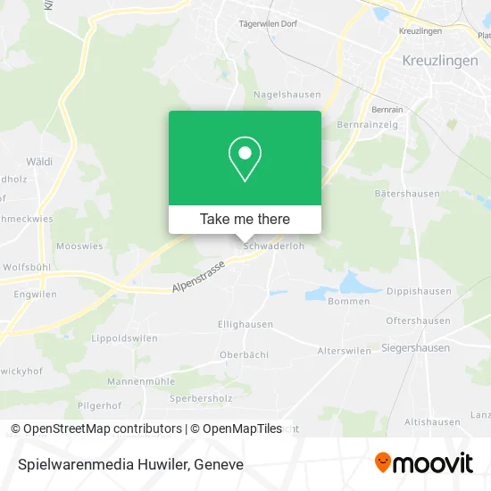 Spielwarenmedia Huwiler map