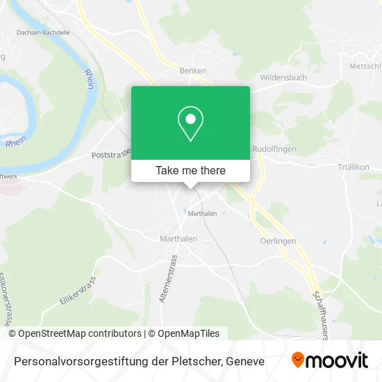 Personalvorsorgestiftung der Pletscher map