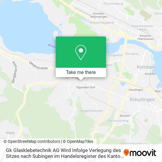 Gk Glasklebetechnik AG Wird Infolge Verlegung des Sitzes nach Subingen im Handelsregister des Kanto map