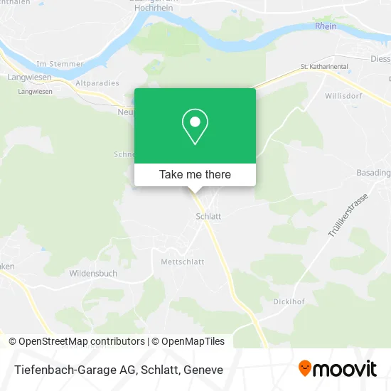 Tiefenbach-Garage AG, Schlatt map