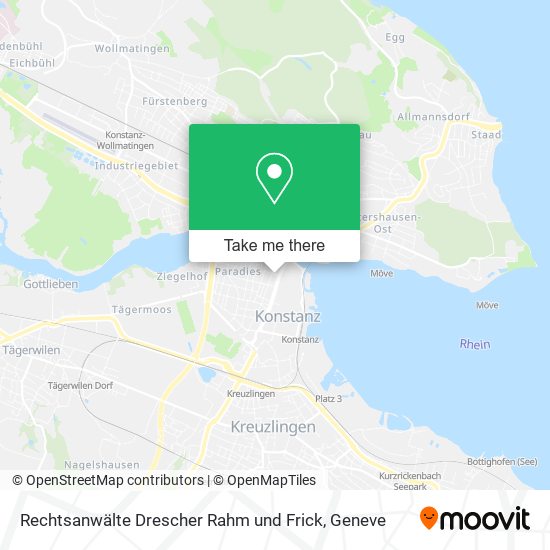 Rechtsanwälte Drescher Rahm und Frick map