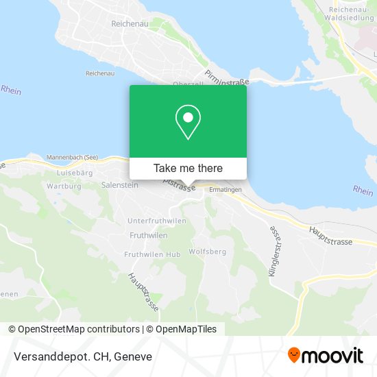 Versanddepot. CH map