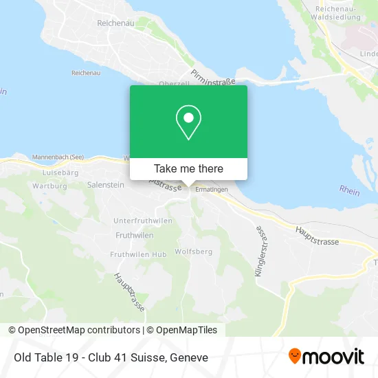 Old Table 19 - Club 41 Suisse map