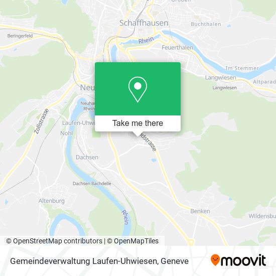 Gemeindeverwaltung Laufen-Uhwiesen Karte