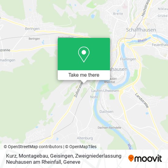 Kurz, Montagebau, Geisingen, Zweigniederlassung Neuhausen am Rheinfall plan