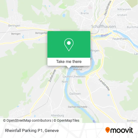 Rheinfall Parking P1 map