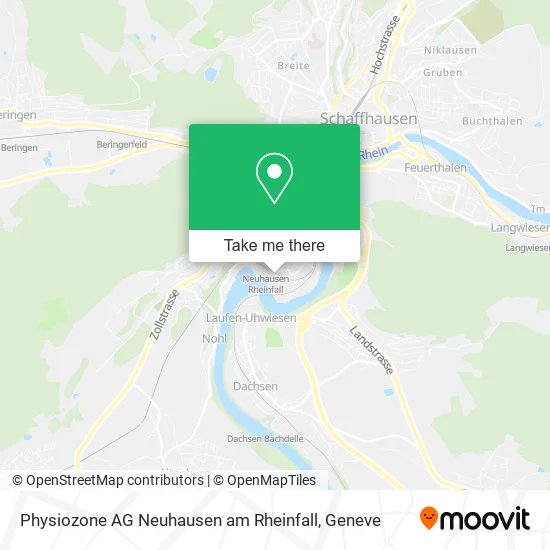 Physiozone AG Neuhausen am Rheinfall map