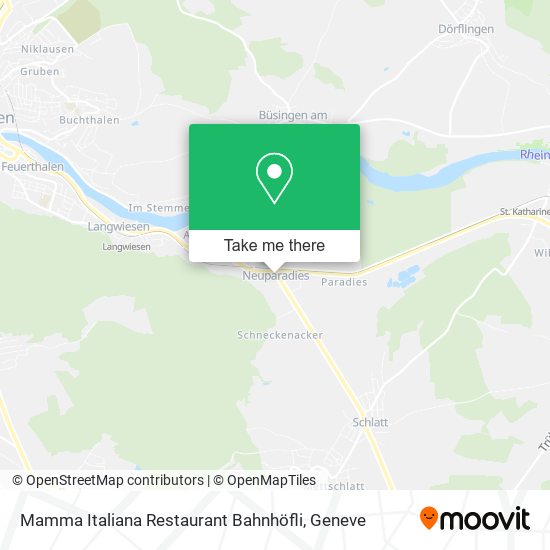 Mamma Italiana Restaurant Bahnhöfli plan
