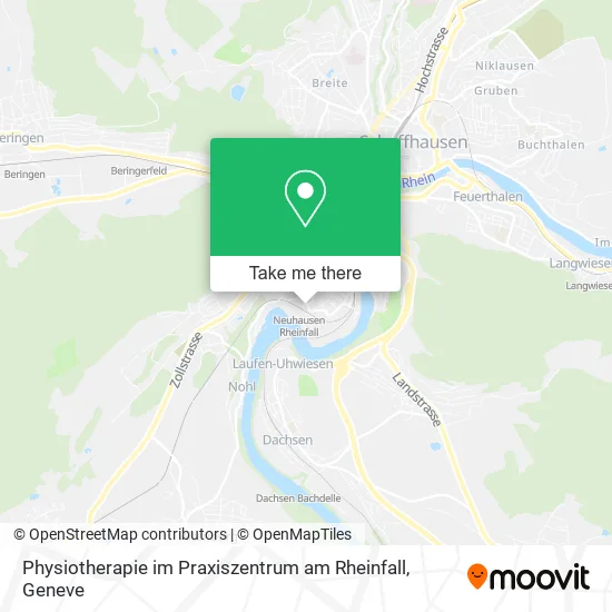 Physiotherapie im Praxiszentrum am Rheinfall map