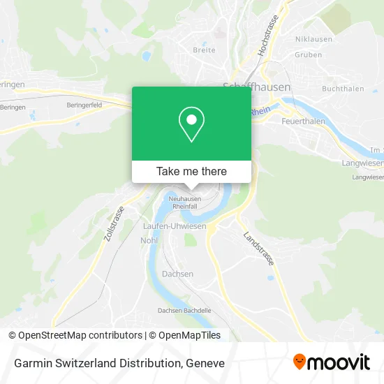 Garmin Switzerland Distribution map