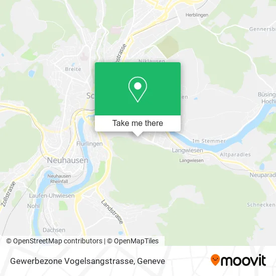 Gewerbezone Vogelsangstrasse map