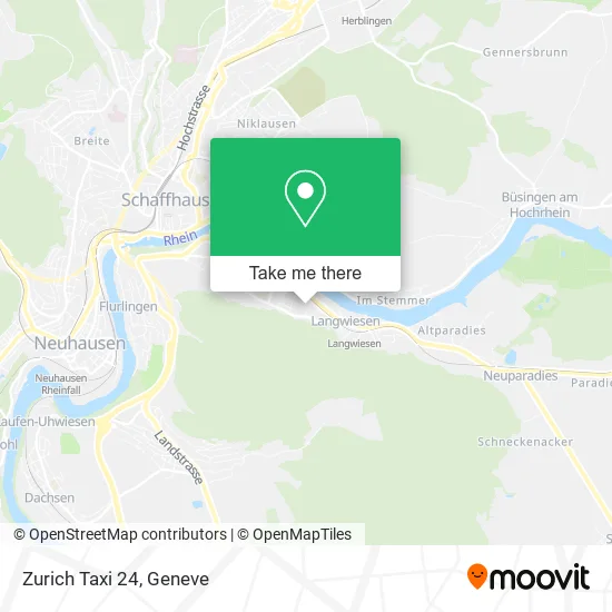 Zurich Taxi 24 map