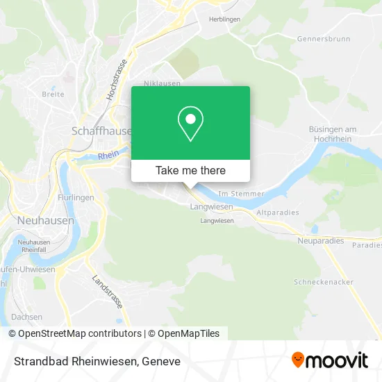 Strandbad Rheinwiesen map