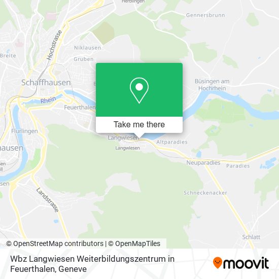 Wbz Langwiesen Weiterbildungszentrum in Feuerthalen map